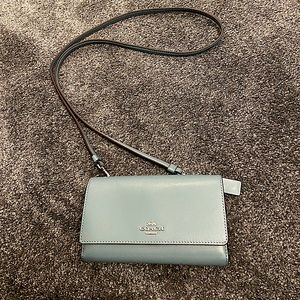 NWT Coach Blue wallet crossbody bag. BRAND NEW
